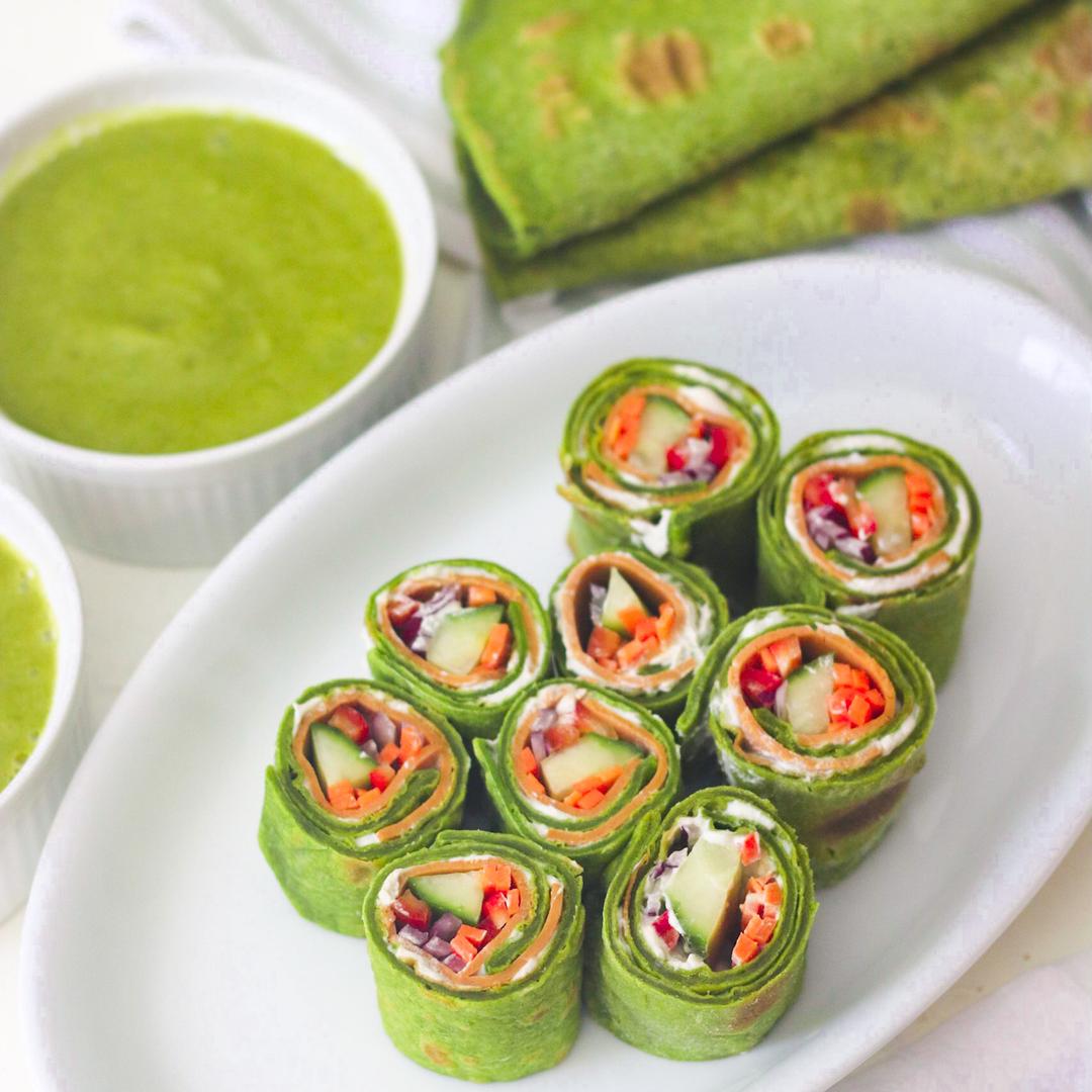 Spinach Tortilla Pinwheels