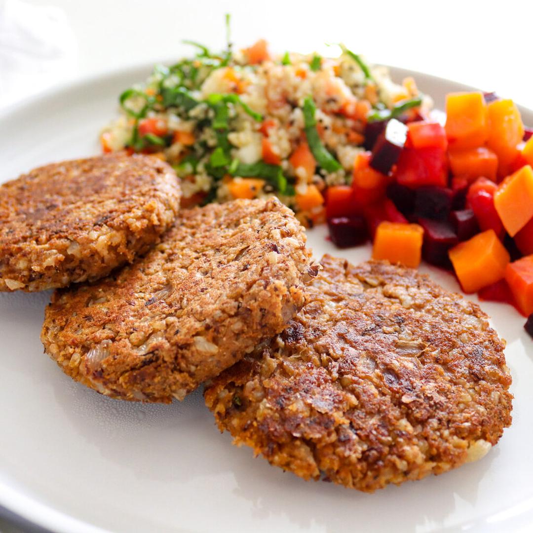 Rice and Walnut Burgers