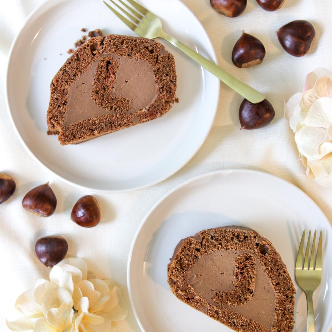 Chocolate Roll with Chestnut Creme